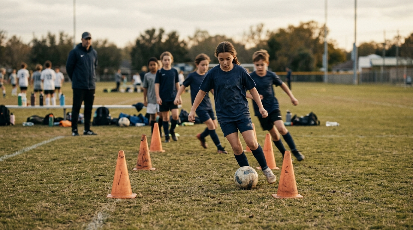The 4-Cone Reset Drill for Teams That Start Practice Scattered — Voluntold Practice Plans