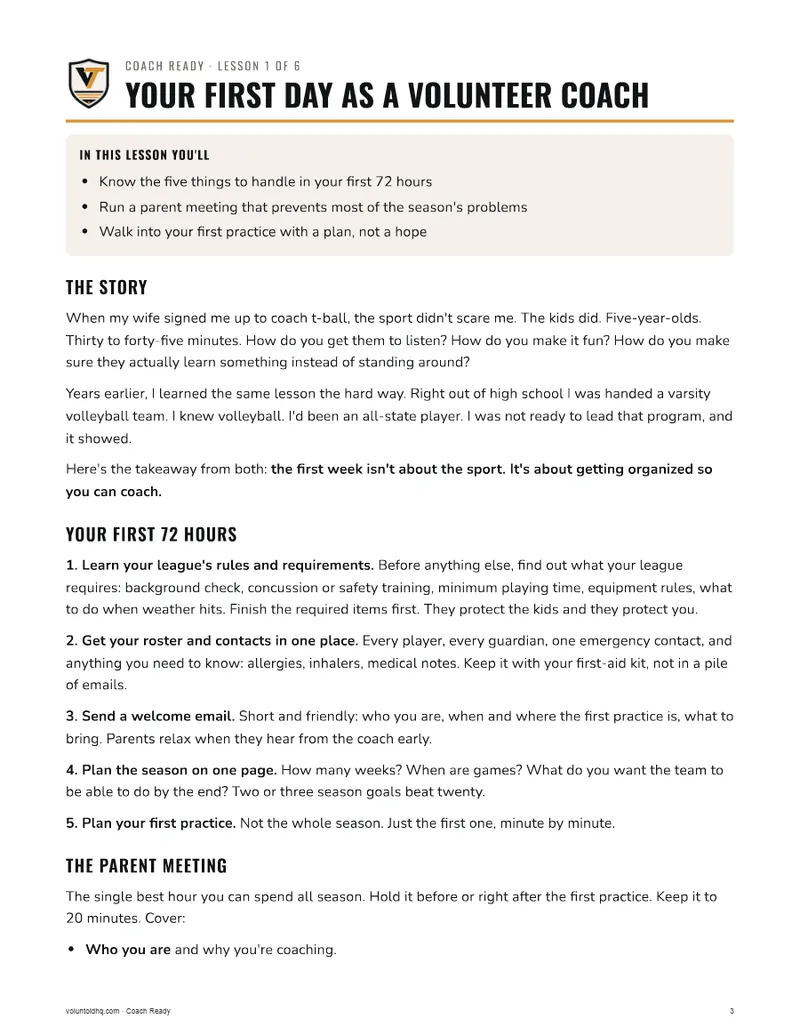 Coach Ready: sample page 1